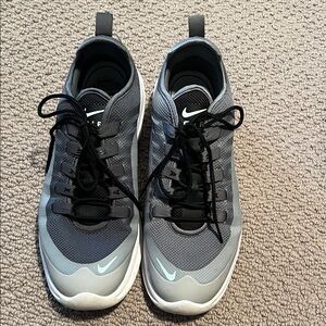 Nike Air Women’s Gray and Black Athletic Sneakers with Light Teal Accents